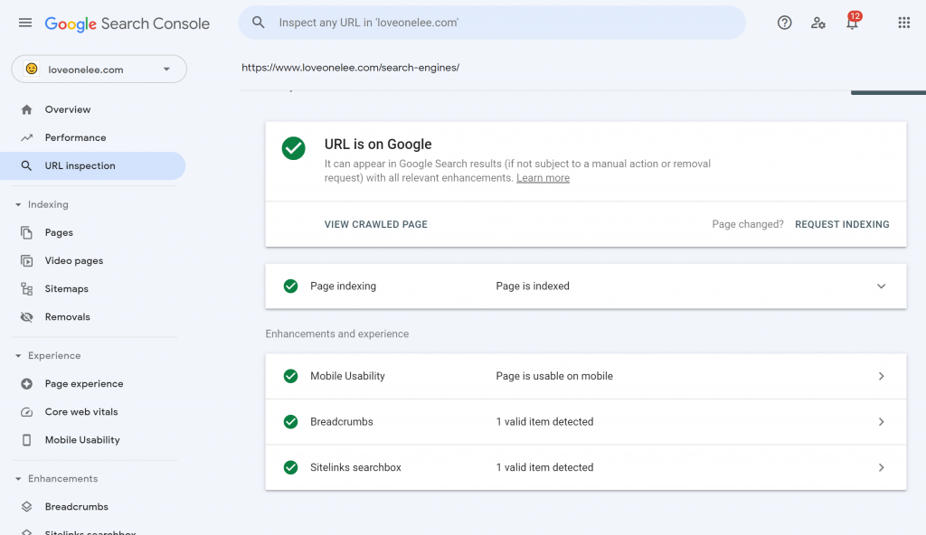 URL Inspection Tools